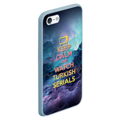 Чехол для iPhone 5/5S матовый Keep calm and Watch serials - фото 2