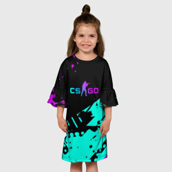 Детское платье 3D КС Го - неон - фото 2