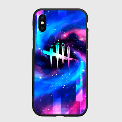 Чехол для iPhone XS Max матовый Dead by Daylight неоновый космос