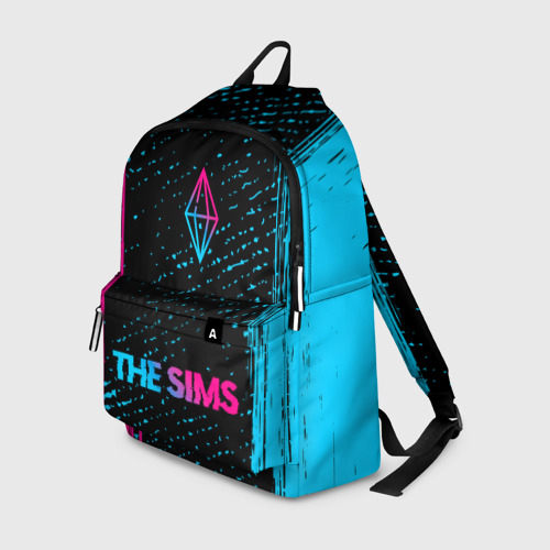 Рюкзак 3D The Sims - neon gradient: символ, надпись