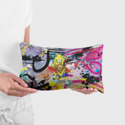 Подушка 3D антистресс Зомби Барт Симпсон с рогаткой на фоне граффити - фото 2