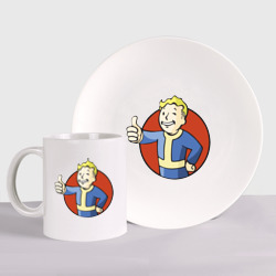 Набор: тарелка + кружка Vault boy like