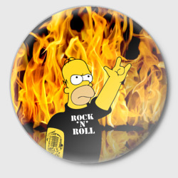 Значок Homer Simpson - Rock 'n' Roll!