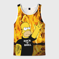 Мужская майка 3D Homer Simpson - Rock 'n' Roll!