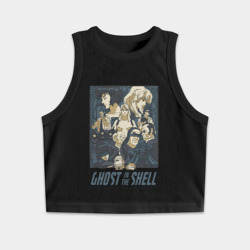 Женская укороченная майка-топ хлопок Ghost in the shell all