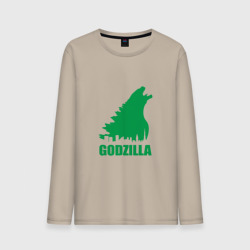 Мужской лонгслив хлопок Green Godzilla