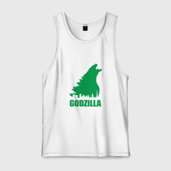 Мужская майка хлопок Green Godzilla