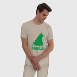 Мужская пижама хлопок Green Godzilla - фото 2