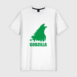 Мужская футболка хлопок Slim Green Godzilla