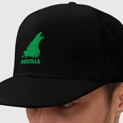 Кепка снепбек с прямым козырьком Green Godzilla