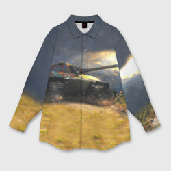 Мужская рубашка oversize 3D Танк Е100