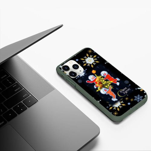 Чехол для iPhone 11 Pro матовый с принтом Новый год мальчики космонавты, фото #5