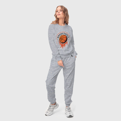 Женский костюм хлопок Allstars Basketball, цвет меланж - фото 3