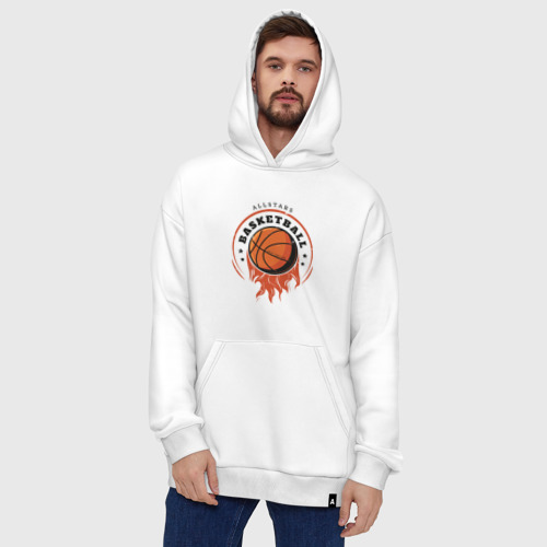 Худи SuperOversize хлопок Allstars Basketball, цвет белый - фото 5