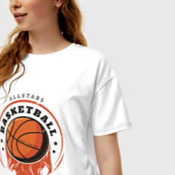 Женская футболка хлопок Oversize Allstars Basketball - фото 2