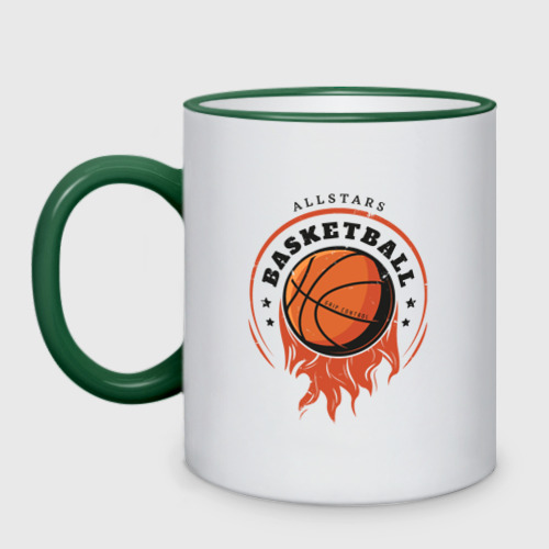 Кружка двухцветная Allstars Basketball, цвет Кант зеленый