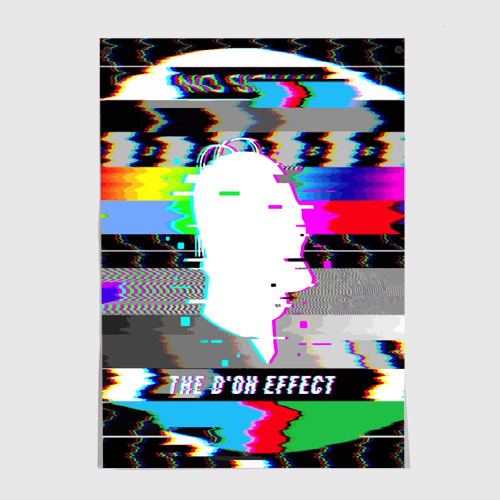 Постер Homer Simpson - the d'oh effect glitch TV