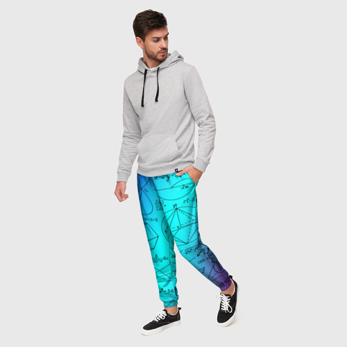 Мужские брюки 3D Неоновая формула, цвет 3D печать - фото 3