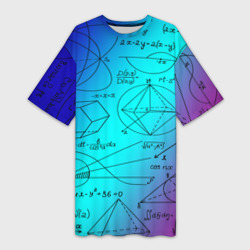Платье-футболка 3D Неоновая формула