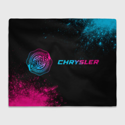 Плед 3D Chrysler - neon gradient: надпись и символ
