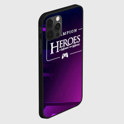 Чехол для iPhone 12 Pro Max Heroes of Might and Magic gaming champion: рамка с лого и джойстиком на неоновом фоне - фото 2