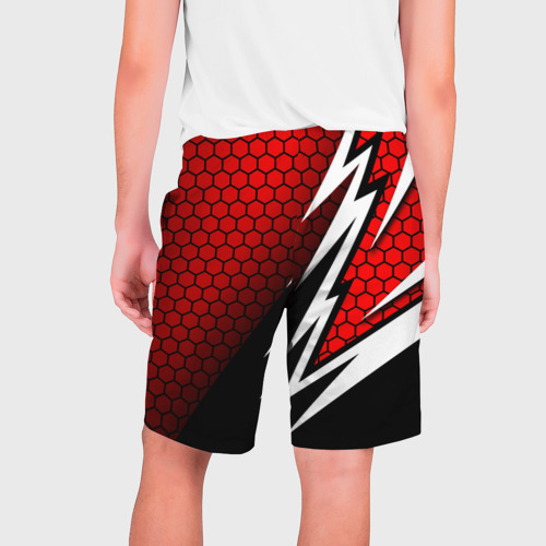 Мужские шорты 3D с принтом Джиу - Джитсу : Красная броня, вид сзади #1
