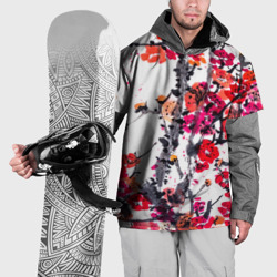 Накидка на куртку 3D Живописная ветка сакуры