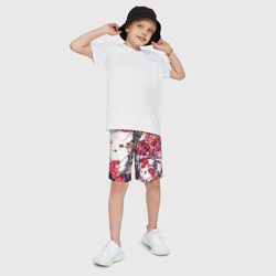 Детские спортивные шорты 3D Живописная ветка сакуры - фото 2