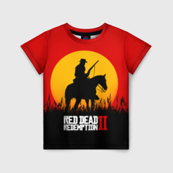 Детская футболка 3D Red Dead Redemption 2 - закат