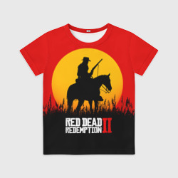 Детская футболка 3D Red Dead Redemption 2 - закат