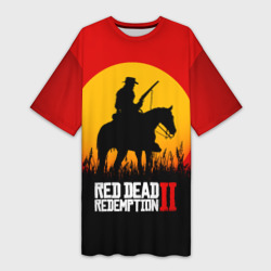 Платье-футболка 3D Red Dead Redemption 2 - закат