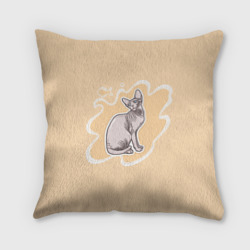 Подушка 3D Необычная лысая кошка Сфинкс