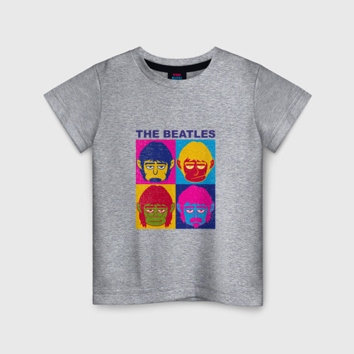 Детская футболка хлопок с принтом The Beatles Monkeys, вид спереди #2