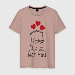Мужская футболка хлопок Bart Simpson - not you
