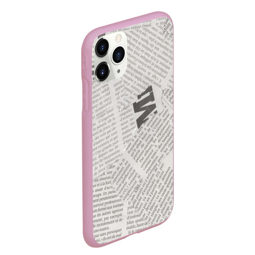 Чехол для iPhone 11 Pro Max матовый с принтом Белая газета, вид сбоку #3
