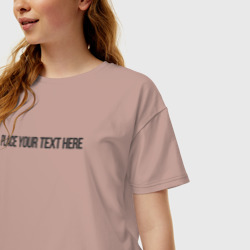 Женская футболка хлопок Oversize Place you text here - фото 2