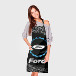 Фартук 3D Ford в стиле Top Gear со следами шин на фоне - фото 2
