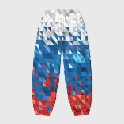 Женские джоггеры оверсайз 3D Полигональный флаг России! - фото 2