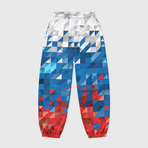 Женские джоггеры оверсайз 3D Полигональный флаг России!