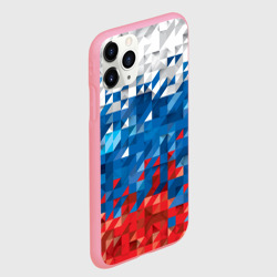 Чехол для iPhone 11 Pro Max матовый Полигональный флаг России! - фото 2