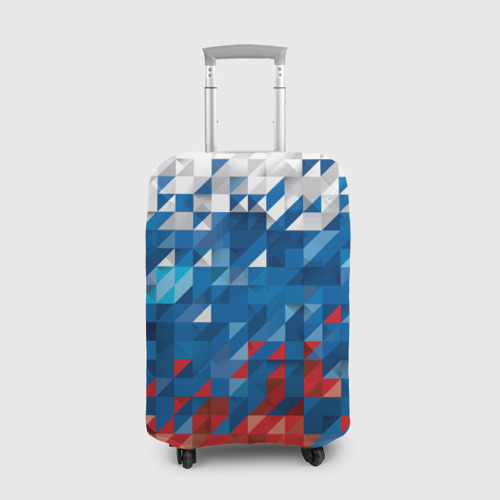Чехол для чемодана 3D Полигональный флаг России!, цвет 3D печать