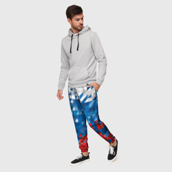 Мужские брюки 3D Полигональный флаг России! - фото 2