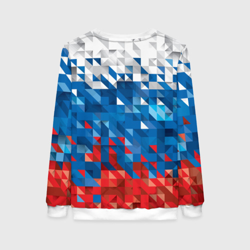 Женский свитшот 3D Полигональный флаг России!, цвет 3D печать - фото 2