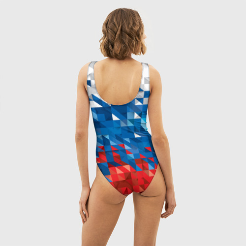 Женский купальник 3D Полигональный флаг России!, цвет 3D печать - фото 4