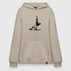 Худи SuperOversize хлопок Трафарет фриза