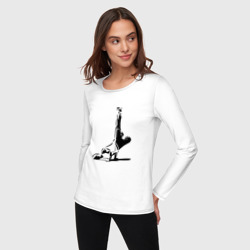 Женский лонгслив хлопок Трафарет фриза - фото 2