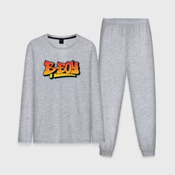 Мужская пижама с лонгсливом хлопок B-boy graffiti style