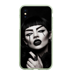 Чехол для iPhone XS Max матовый Девушка - вампир