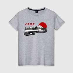 Женская футболка хлопок Toyota AE86 Truenno