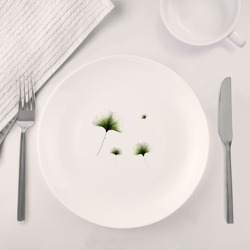 Набор: тарелка + кружка Листья Гинкго в графике - фото 2